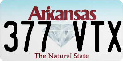 AR license plate 377VTX