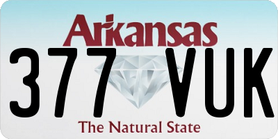 AR license plate 377VUK