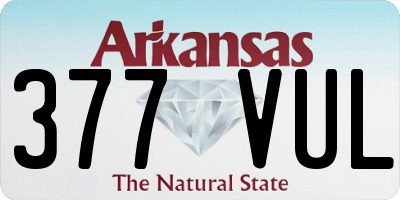 AR license plate 377VUL