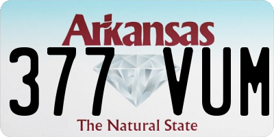 AR license plate 377VUM