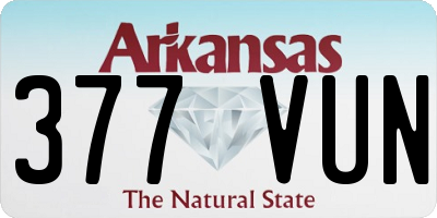 AR license plate 377VUN