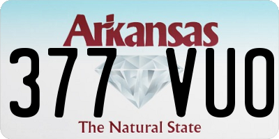 AR license plate 377VUO