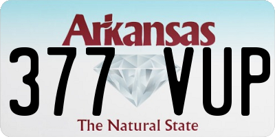 AR license plate 377VUP