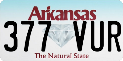 AR license plate 377VUR