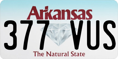 AR license plate 377VUS