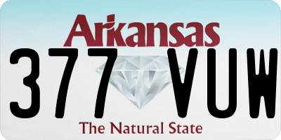 AR license plate 377VUW