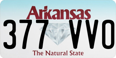 AR license plate 377VVO