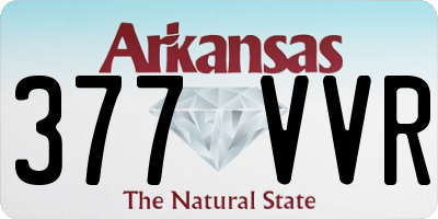 AR license plate 377VVR