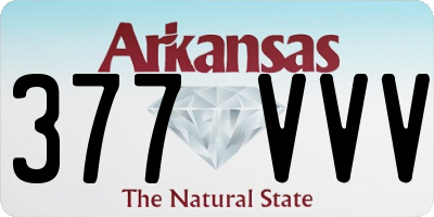 AR license plate 377VVV
