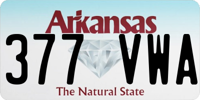 AR license plate 377VWA