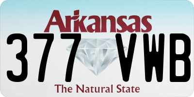 AR license plate 377VWB