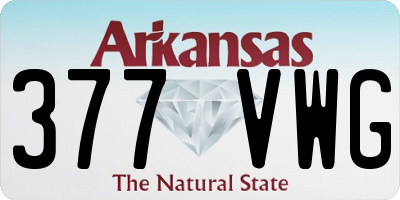 AR license plate 377VWG