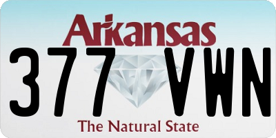 AR license plate 377VWN