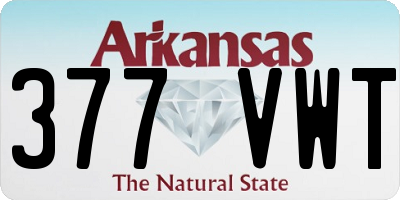 AR license plate 377VWT