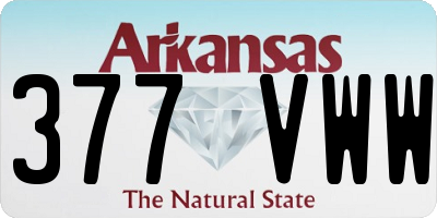 AR license plate 377VWW