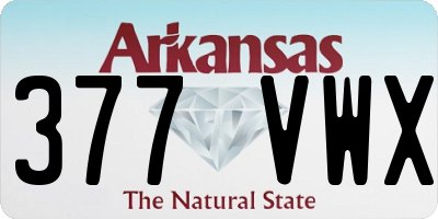 AR license plate 377VWX