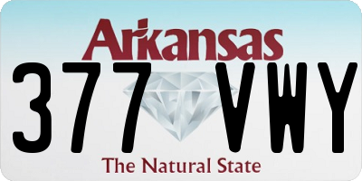 AR license plate 377VWY