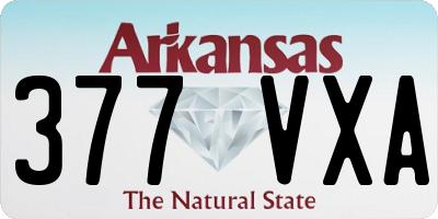 AR license plate 377VXA