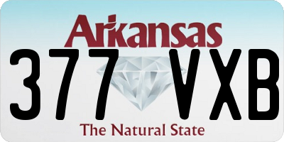AR license plate 377VXB