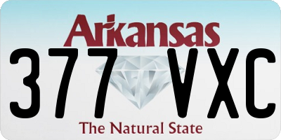 AR license plate 377VXC