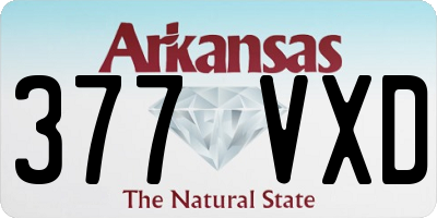 AR license plate 377VXD