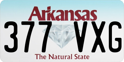 AR license plate 377VXG