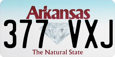 AR license plate 377VXJ