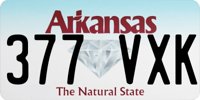 AR license plate 377VXK