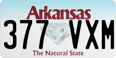 AR license plate 377VXM