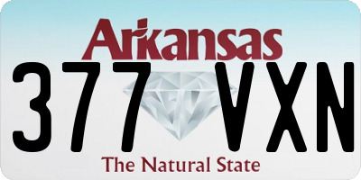 AR license plate 377VXN