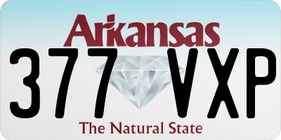 AR license plate 377VXP