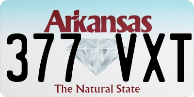 AR license plate 377VXT