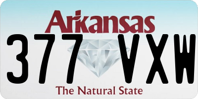 AR license plate 377VXW
