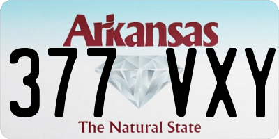 AR license plate 377VXY