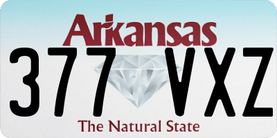 AR license plate 377VXZ