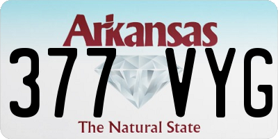 AR license plate 377VYG