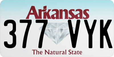 AR license plate 377VYK