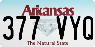 AR license plate 377VYQ