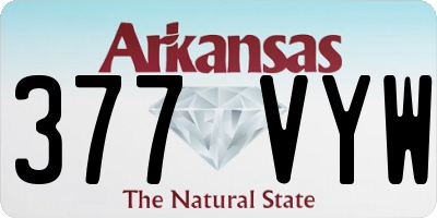 AR license plate 377VYW