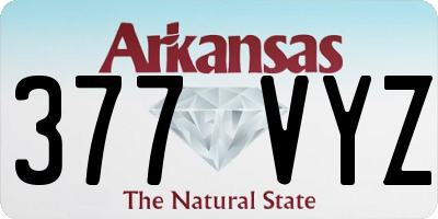 AR license plate 377VYZ