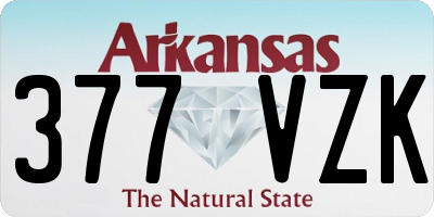 AR license plate 377VZK
