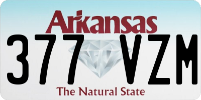 AR license plate 377VZM