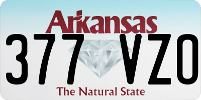 AR license plate 377VZO