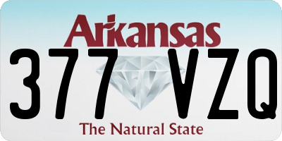 AR license plate 377VZQ