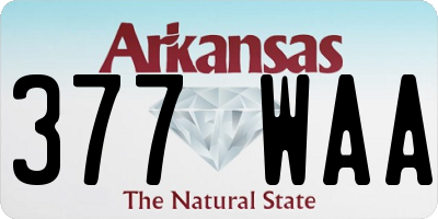 AR license plate 377WAA