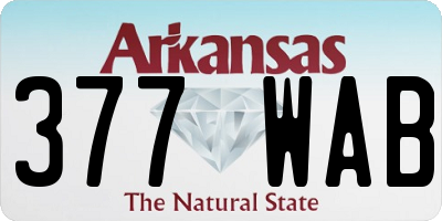 AR license plate 377WAB