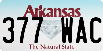 AR license plate 377WAC
