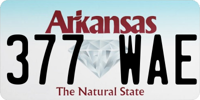AR license plate 377WAE