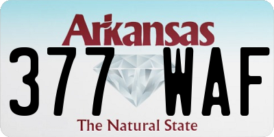 AR license plate 377WAF