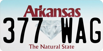 AR license plate 377WAG